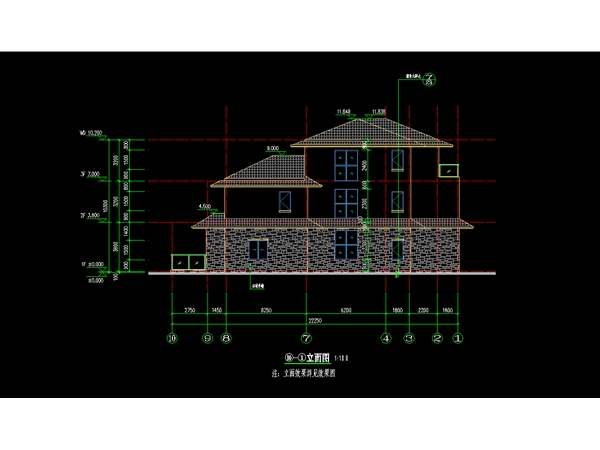 新建别墅建筑设计出图